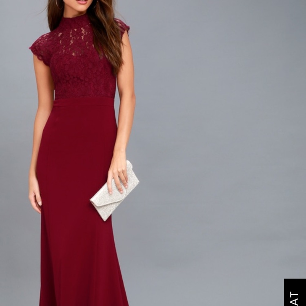 Lulu’s Long Maxi Garnet Dress